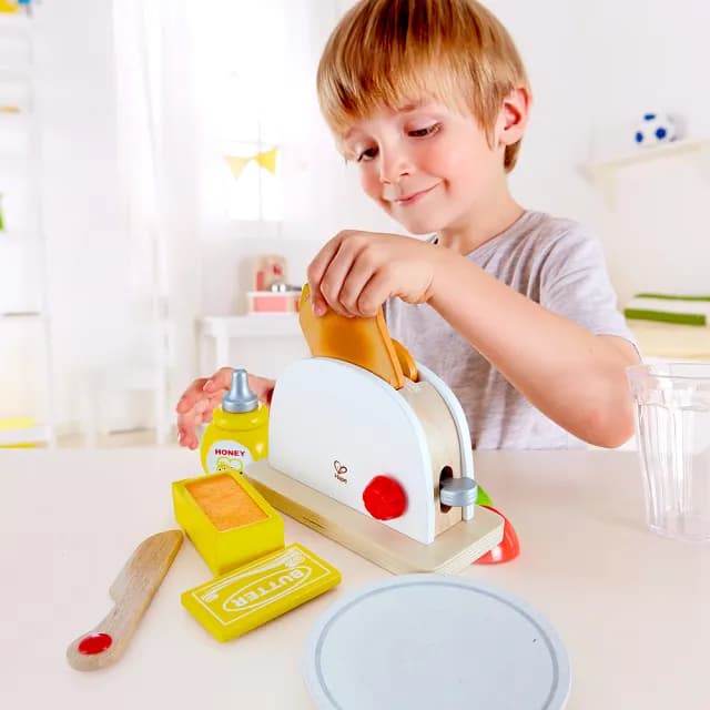 【德國Hape】烤吐司麵包機(木製玩具/木頭玩具/彌月禮/生日禮)