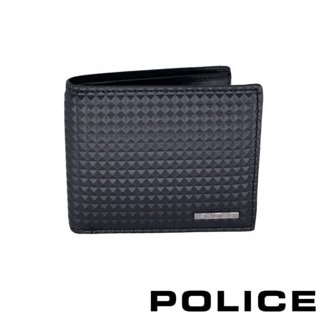 【POLICE】限量2折 頂級4卡零錢袋男用皮夾 金字塔系列全新專櫃展示品(七夕情人節禮物 送禮 男夾)