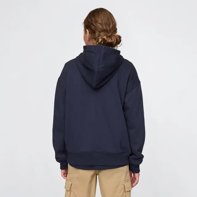 【GAP】男童裝 Logo刺繡連帽外套-海軍藍(743966)
