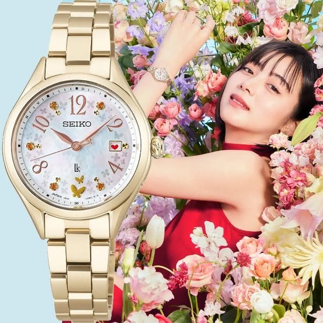 【SEIKO 精工】LUKIA 花藝聯名 30周年限量 鈦金屬太陽能電波女錶 母親節 禮物 送禮(SSQW094J/1B32-0BM0K)
