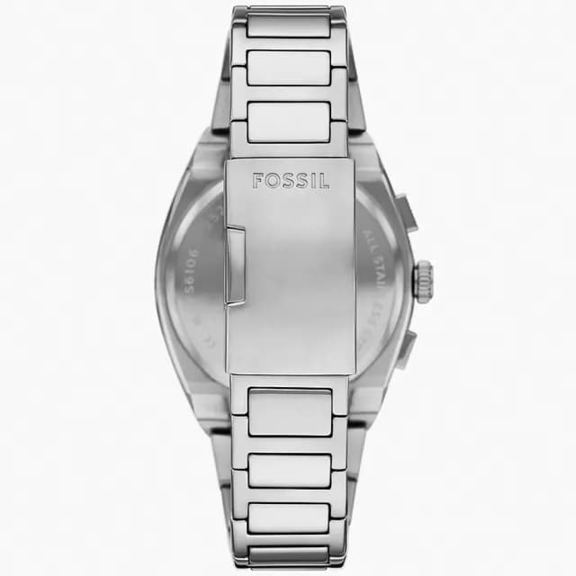 【FOSSIL】Everett 時尚三眼計時手錶-銀x藍/44mm 禮物 送禮 推薦(FS6104)