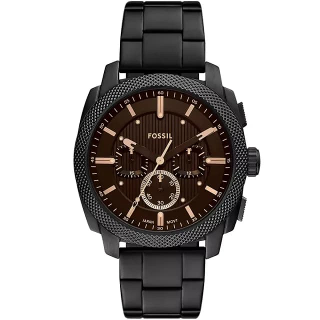 【FOSSIL】Machine 簡約工業風三眼計時手錶-44mm 禮物 送禮 推薦(FS6097)