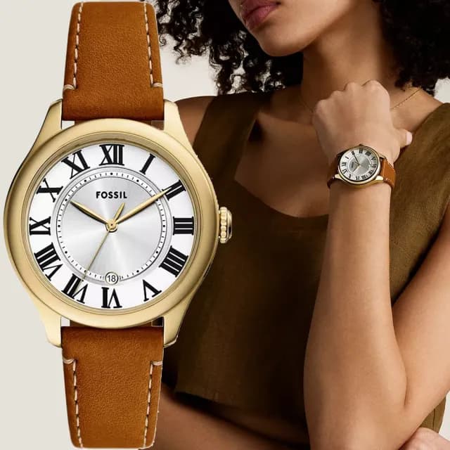 【FOSSIL】Raquel 復古羅馬時標大三針女錶-38mm 禮物 送禮 推薦(ES5397)