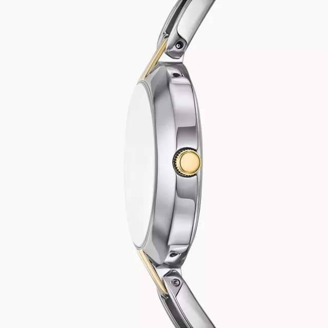 【FOSSIL】Kerrigan 晶鑽大三針雙色女錶-銀x金/32mm 禮物 送禮 推薦(BQ5000)