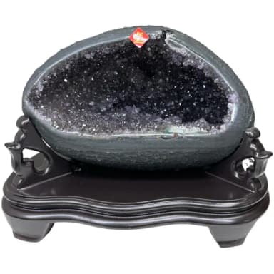 【恬芯晶品】HD5精選烏拉圭紫晶洞2.15KG錢袋子(圓洞聚財招財貴人開運風水帝王紫水晶新居禮物補財庫聖誕節)