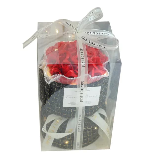 小香風香皂玫瑰花束 手工針織花束 永生花 情人節禮物 玫瑰花 手工花束 生日禮物 告白禮物 畢業禮物