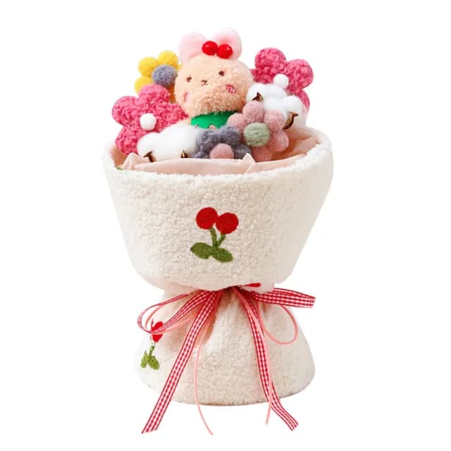 【天使愛美麗】卡通玩偶玫瑰花束 公仔毛絨花束(情人節 母親節  生日 婚禮 創意禮物)