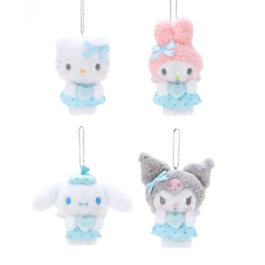 【SANRIO 三麗鷗】夢天使水藍大耳狗酷洛米凱蒂貓玩偶包包吊飾帕恰狗美樂蒂Kitty鑰匙圈娃娃(生日禮物送禮)
