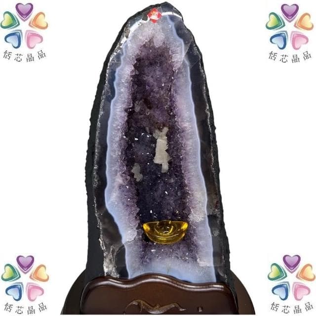 【恬芯晶品】J10精選巴西紫水晶洞新居財位擺設(紫鈦晶晶洞開運招財招貴人開業財位新春禮物)