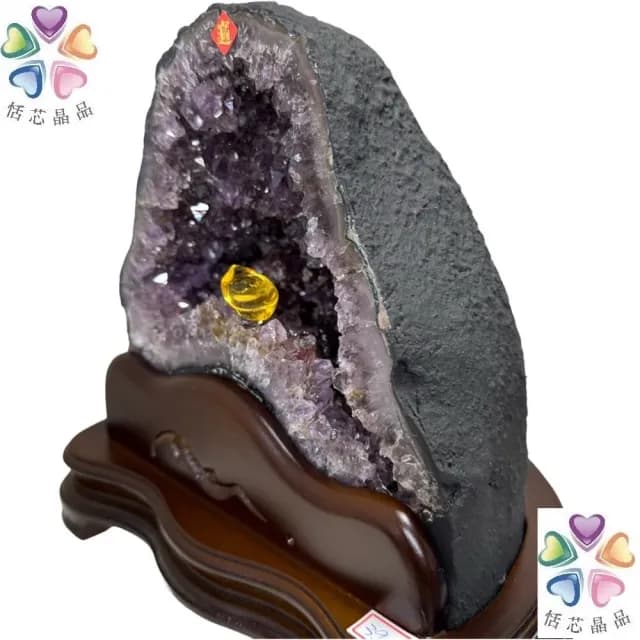 【恬芯晶品】J7精選巴西紫水晶洞新居財位擺設(紫鈦晶晶洞開運招財招貴人開業財位新春禮物)