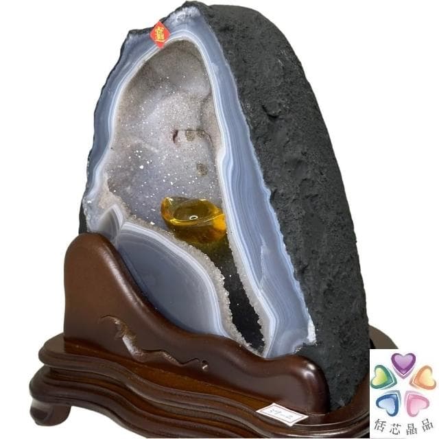 【恬芯晶品】J21精選巴西紫水晶洞新居財位擺設(紫鈦晶晶洞開運招財招貴人開業財位新春禮物)