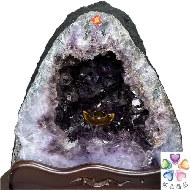 【恬芯晶品】J11精選巴西紫水晶洞新居財位擺設(紫鈦晶晶洞開運招財招貴人開業財位新春禮物)