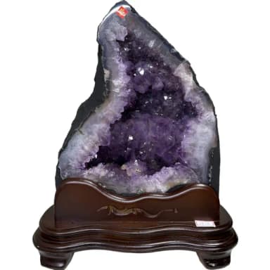 【恬芯晶品】J8精選巴西紫水晶洞新居財位擺設(紫鈦晶晶洞開運招財招貴人開業財位新春禮物)