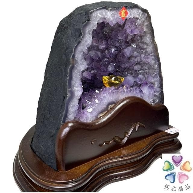 【恬芯晶品】J5精選巴西紫水晶洞新居財位擺設(紫鈦晶晶洞開運招財招貴人開業財位新春禮物)