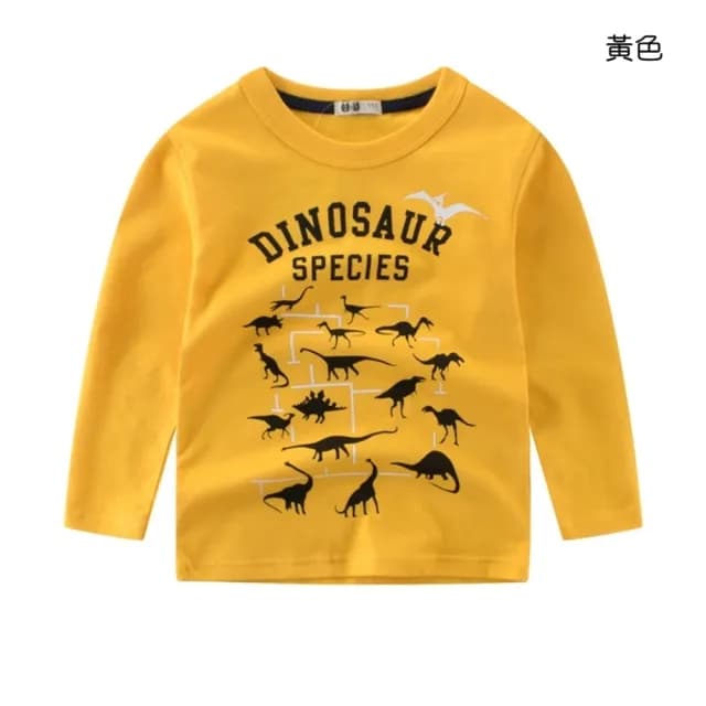 【橘魔法】恐龍印花 薄長袖上衣(大童 恐龍 薄長袖 童裝 男童 兒童)