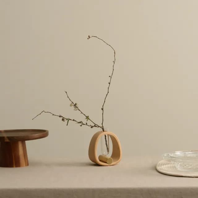 【Gudee 好迪家居】VASIN 單支平衡花瓶 S+L(花器 擴香瓶)