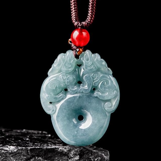 【MoonDy】繩項鍊 玉項鍊 招財項鍊 平安扣項鍊 吊墜 保平安 平安扣 翡翠項鍊 貔貅項鍊 避邪項鍊 禮物