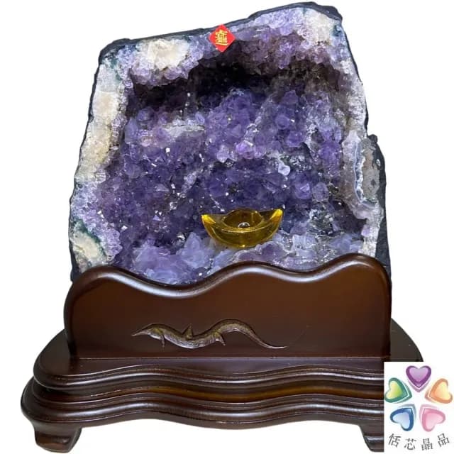 【恬芯晶品】R11精選巴西紫水晶洞新居財位擺設(紫鈦晶晶洞開運招財招貴人開業財位新春禮物)
