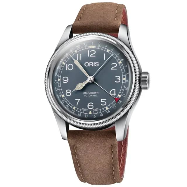 【ORIS 豪利時】Big Crown系列 日期顯示機械腕錶 畢業禮物 送禮 推薦(0175477414065-0752063)