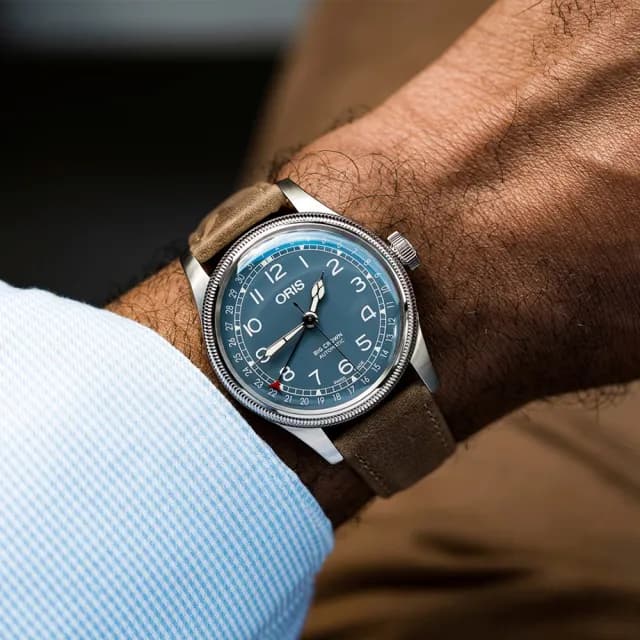 【ORIS 豪利時】Big Crown系列 日期顯示機械腕錶 畢業禮物 送禮 推薦(0175477414065-0752063)