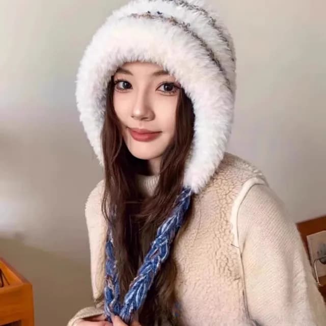 【KT DADA】包頭帽 護耳帽 保暖帽 雷鋒帽 防寒帽 加絨加厚 可愛百搭 冬天必備 大頭圍毛帽