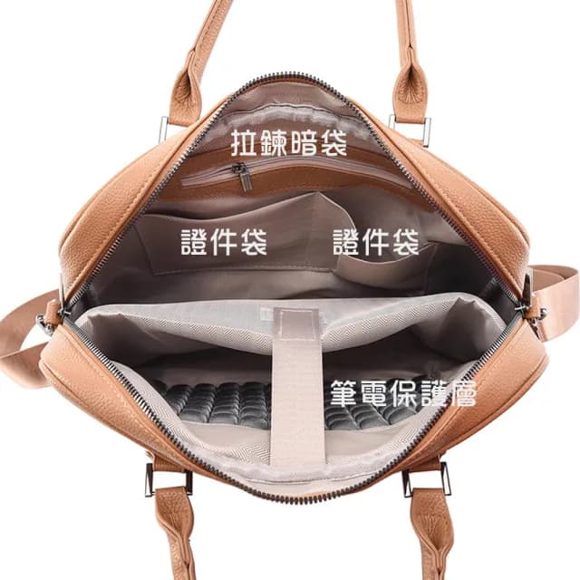 【BONum 博紐】情人節禮物 女用經典輕量16吋筆電公事包(時尚 女用 女仕 筆電包 上班 逛街 老師 保險 兩用)