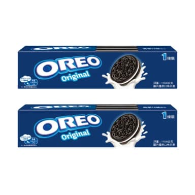 【OREO 奧利奧】奧利奧夾心餅乾單條裝 兩入組(原味/巧克力)