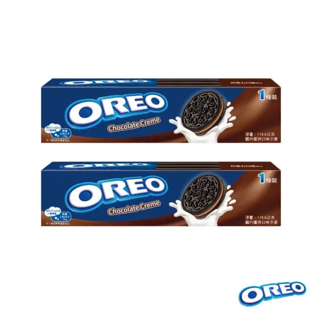 【OREO 奧利奧】奧利奧夾心餅乾單條裝 兩入組(原味/巧克力)