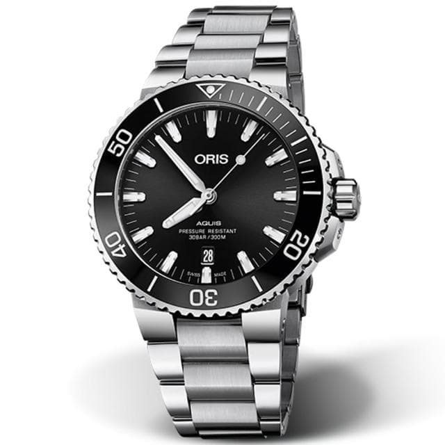 【ORIS 豪利時】Aquis 時間之海系列 潛水機械腕錶 母親節 禮物 推薦(0173377304134-0782405PEB)
