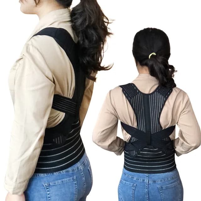 【Qi Mei 齊美】健康鍺能量竹炭挺立護腰背帶1入組-台灣製(磁力貼 運動 護具 父親節禮物)