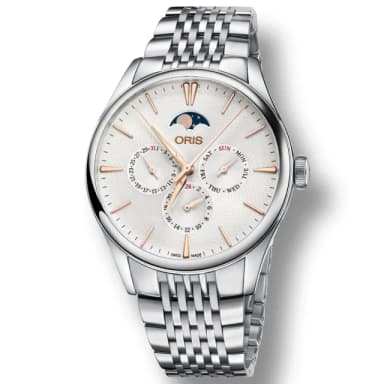 【ORIS 豪利時】Artelier系列 月相顯示 機械腕錶 畢業禮物 送禮 推薦(0178177294031-0782188)