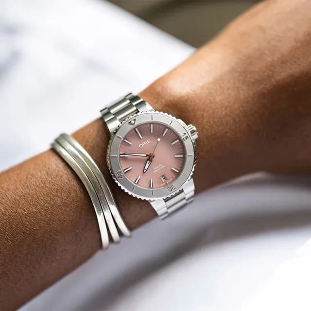 【ORIS 豪利時】Aquis 時間之海系列 潛水機械腕錶 七夕 情人節 禮物 送禮 推薦(0173377704158-0781805P)
