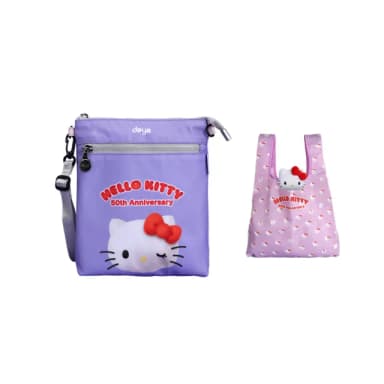 【deya】母親節禮物 hello kitty 凱蒂50週年抗菌整理袋(送-kitty吊飾購袋-市價580 三麗鷗 女側背包)