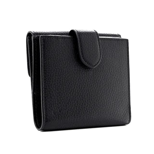 【GUCCI 古馳】GG MARMONT釦式錢包(黑色)