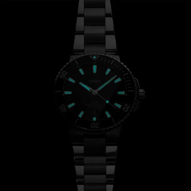 【ORIS 豪利時】Aquis 時間之海系列 潛水機械腕錶 父親節 禮物 送禮 推薦(0173377894154-0782304PEB)