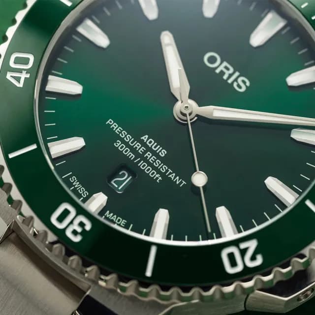 【ORIS 豪利時】Aquis 時間之海系列 潛水機械腕錶 父親節 禮物 送禮 推薦(0173377894157-0782304PEB)