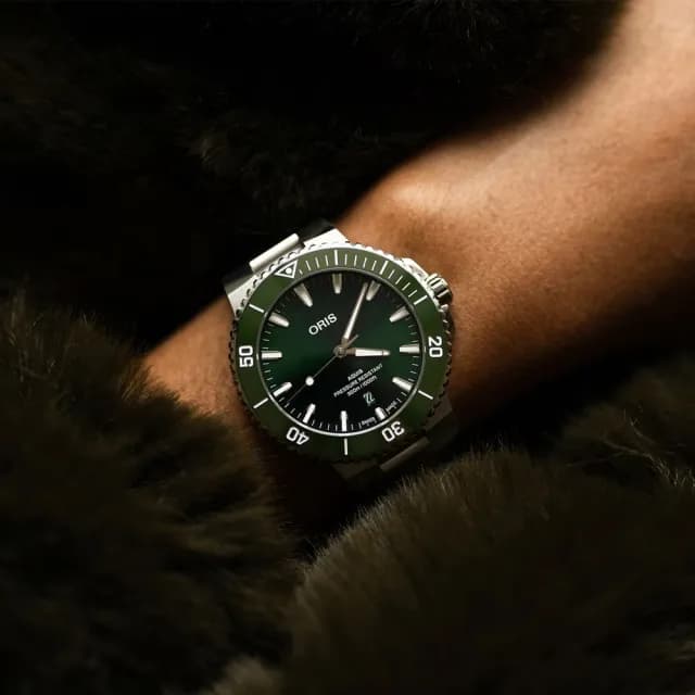 【ORIS 豪利時】Aquis 時間之海系列 潛水機械腕錶 父親節 禮物 送禮 推薦(0173377894157-0782304PEB)