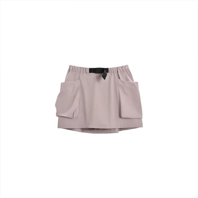 【GIORDANO 佐丹奴】童裝抗UV防曬工裝褲裙 G-MOTION系列(47 豆沙粉)