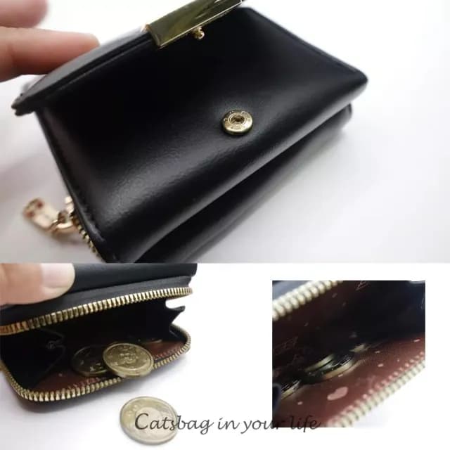 【Catsbag】小巧可愛糖果色三折短夾 女生短夾 10215