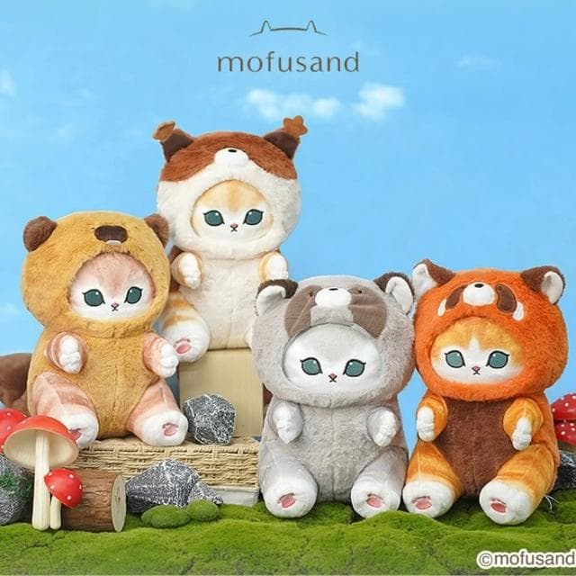 【mofusand】貓福珊迪招財貓好柿花生抱枕貓玩偶貓咖啡廳擺飾(開業送禮喬遷告白玩偶情人生日禮物女友禮物)
