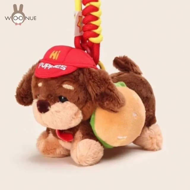 【WOONUE】臘腸狗玩偶吊飾耳機包零錢包包吊飾鑰匙圈臘腸犬狗吊飾(送禮情人節禮物生日孫女兒男友
