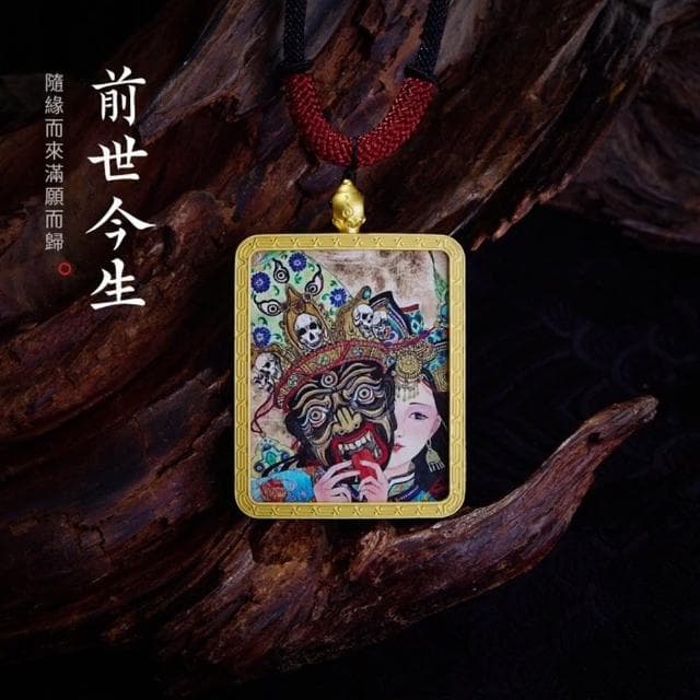 【Paiya 派亞】藏式唐卡項鏈紮基拉姆前世今生項墜毛衣鏈嘎烏盒紮基拉姆吊墜項鏈