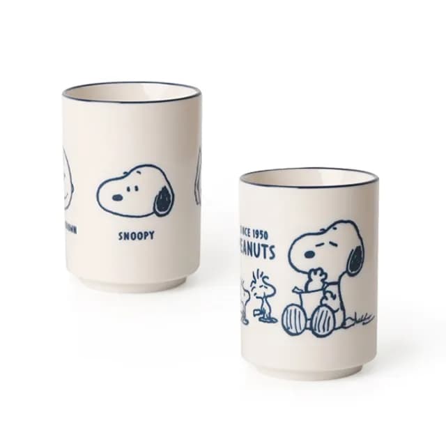 【Norns】Peanuts史努比湯吞杯(Snoopy日式湯吞杯 手握杯 茶杯 陶瓷杯子 餐具)