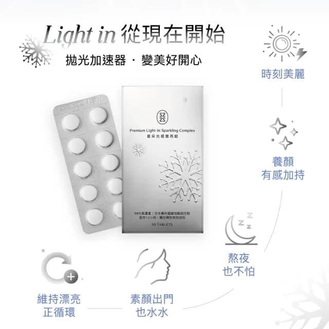 【Starnic 星采保養品】光感奇肌修復組(光感雪亮錠+奇肌修復大菁粹60ml)