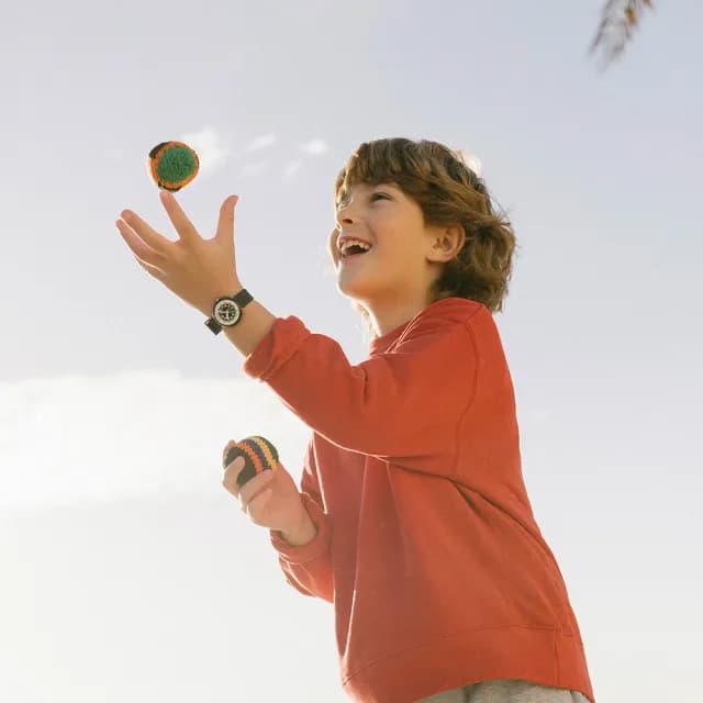 【Flik Flak】兒童手錶 FIZZ IN BLACK /兒童禮物/安全防水/瑞士製造 FCNP001(31.85mm)