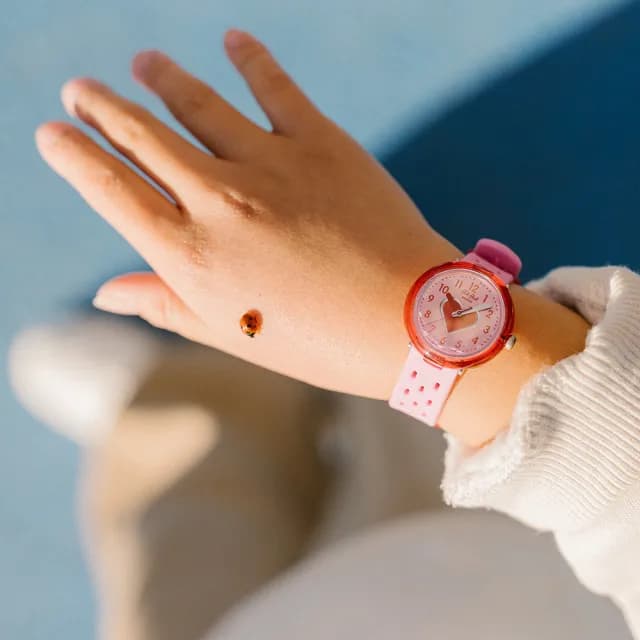 【Flik Flak】兒童手錶 FIZZ IN PINK /3-10歲/安全防水/瑞士製造 FCNP004(31.85mm)