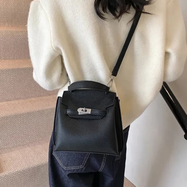 【LEESA】情人節禮物 復古手提包\女生禮物\包包\手提包\斜背包女\荔枝紋包包\togo包\韓國包包\迷你包\小包