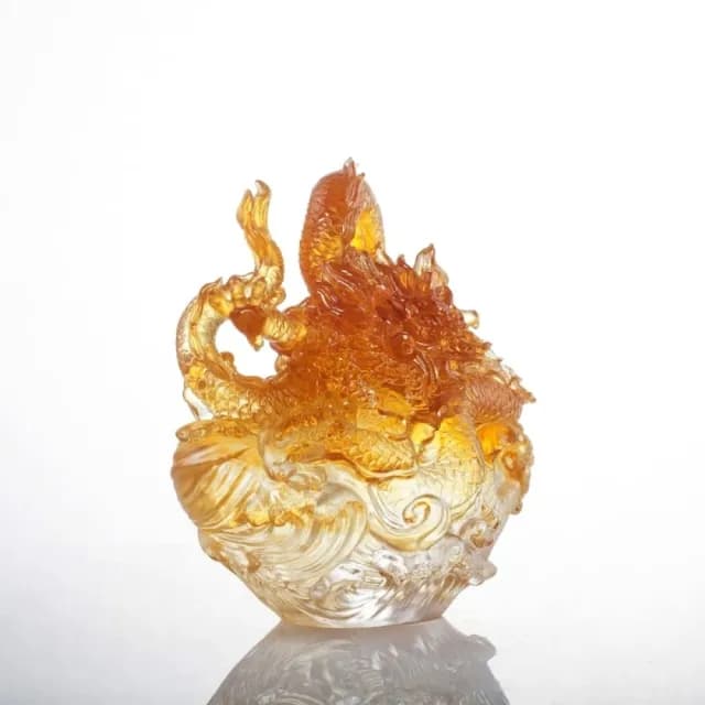 【琉璃工房 LIULI】祥龍錦簇  入厝禮/生日禮物(結婚禮物/入厝禮/琉璃/禮物/水晶/藝術品/擺飾/禮贈/企業)