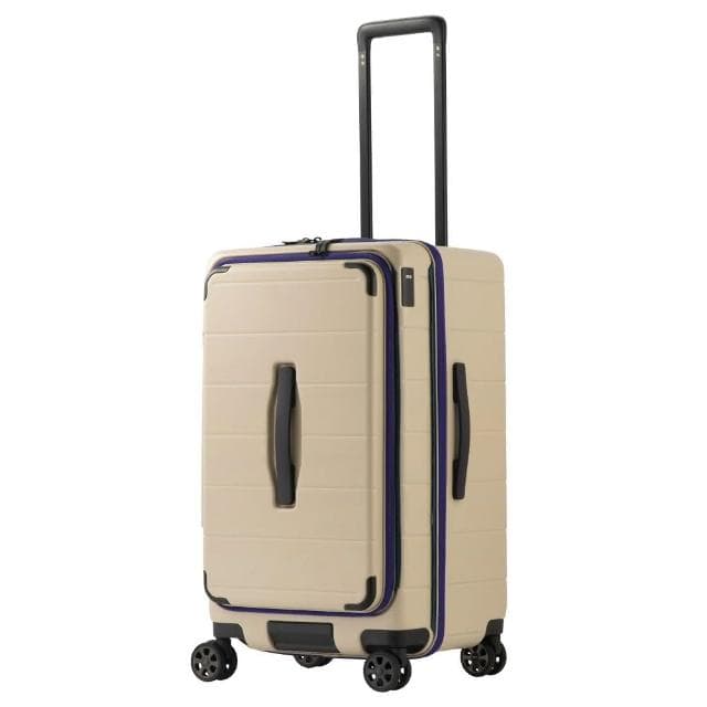 【ACE BAGS＆LUGGAGE】26吋 Teofield ACE前開對開露營風行李箱(奶油黃色 05162)