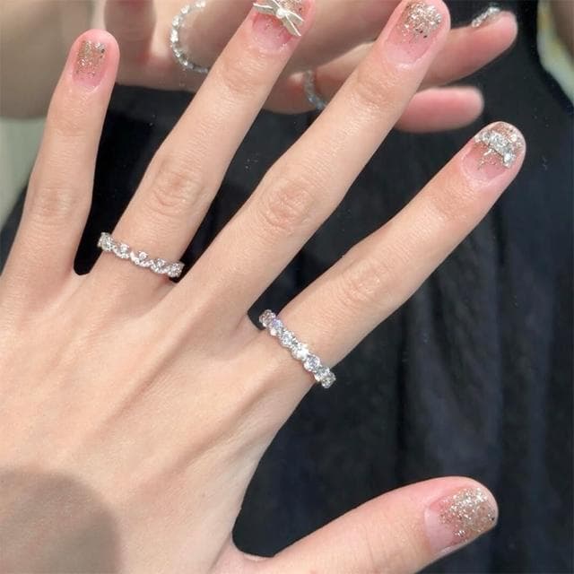【LEESA】個性戒指\高級感\蕾絲花邊\女生生日禮物\戒指女\925\純銀戒指\簡約ins風\小眾設計\指